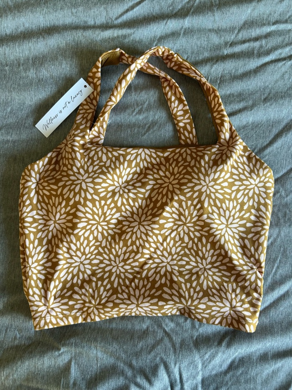 Senita Athletics Skin Twist Back Crop - Honeycomb Sunburst